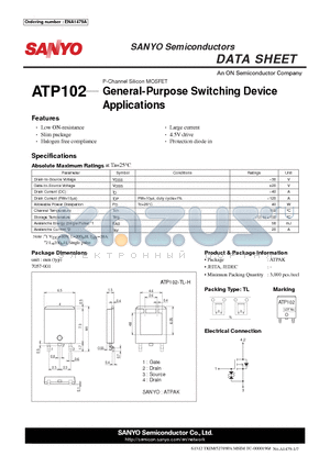ATP102-TL-H datasheet - General-Purpose Switching Device Applications
