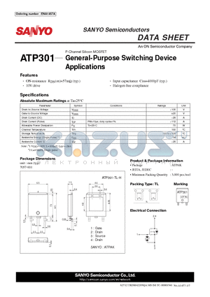 ATP301-TL-H datasheet - General-Purpose Switching Device Applications