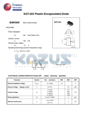 BAW56W datasheet - Plastic-Encapsulated Diode