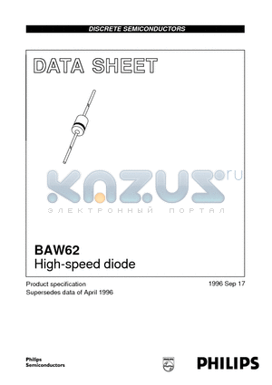 BAW62 datasheet - High-speed diode