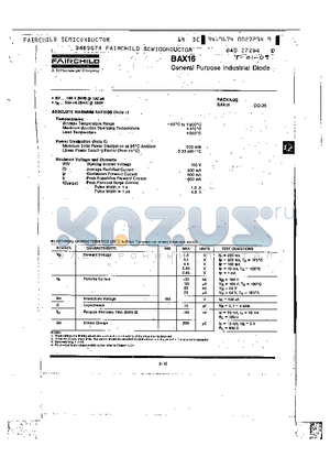 BAX16 datasheet - General Purpose Industrial Diode