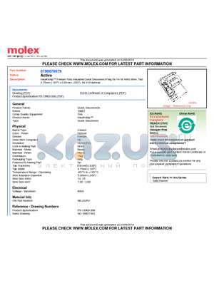 BB-2225V datasheet - InsulKrimp Female Fully Insulated Quick Disconnect Flag for 14-16 AWG Wire, Tab4.75mm (.187