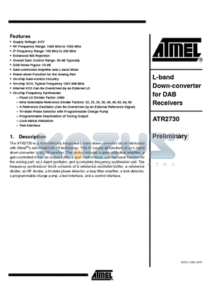 ATR2730-TLSY datasheet - L-band Down-converter for DAB Receivers