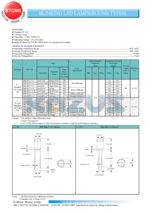BB-B2174 datasheet - BLINKING LED LAMPS(ROUND TYPES)