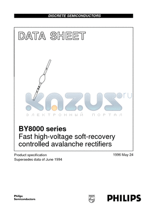 BY8000 datasheet - Fast high-voltage soft-recovery controlled avalanche rectifiers