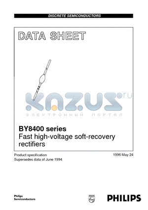 BY8404 datasheet - Fast high-voltage soft-recovery rectifiers
