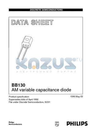 BB130 datasheet - AM variable capacitance diode