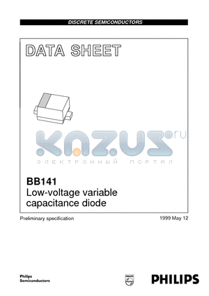 BB141 datasheet - Low-voltage variable capacitance diode