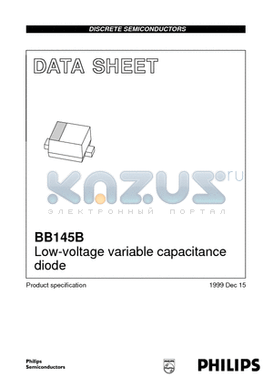 BB145B datasheet - Low-voltage variable capacitance diode
