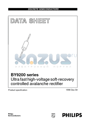 BY9210 datasheet - Ultra fast high-voltage soft-recovery controlled avalanche rectifier