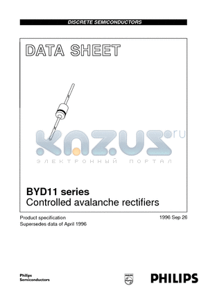 BYD11D datasheet - Controlled avalanche rectifiers