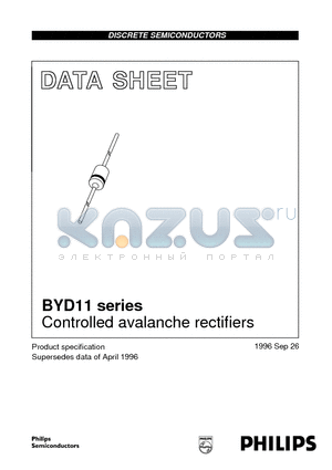 BYD11J datasheet - Controlled avalanche rectifiers