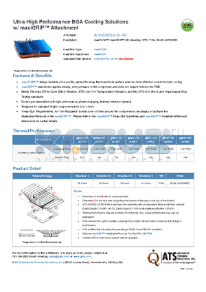 ATS-50375G-C1-R0 datasheet - maxiFLOW maxiGRIP HS Assembly- STD, T766, BLUE-ANODIZED