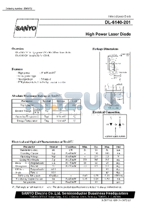 DL-6140-201 datasheet - High Power Laser Diode