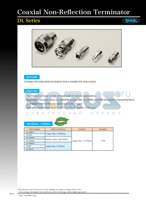 DL-SSMAJ datasheet - Coaxial Non-Reflection Terminator