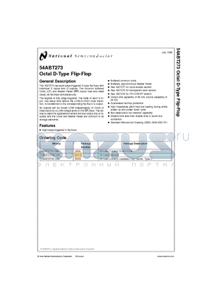 54ABT273E-QML datasheet - Octal D-Type Flip-Flop