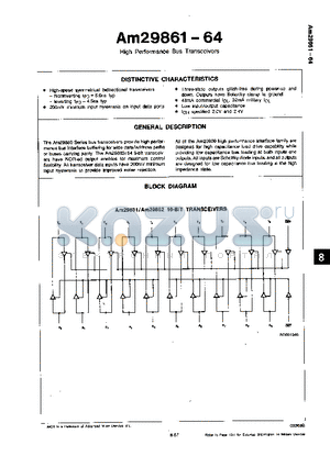 AM29861DMB datasheet - High Performance Bus Transceivers