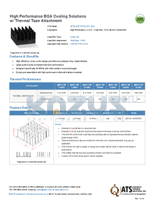 ATS-55170R-C1-R0 datasheet - High Performance X-CUT - Heat Sink, T412, BLACK-ANODIZED