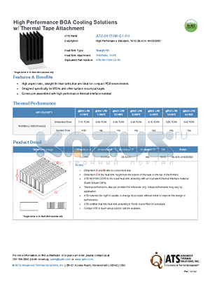 ATS-54170W-C1-R0 datasheet - High Performance Extrusion, T412, BLACK-ANODIZED