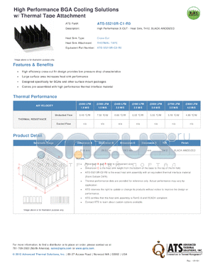 ATS-55210R-C1-R0 datasheet - High Perfomance X-CUT - Heat Sink, T412, BLACK-ANODIZED