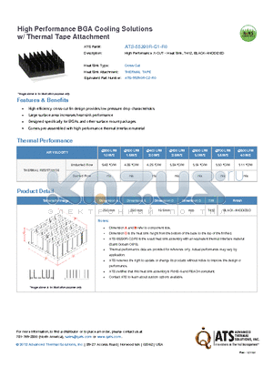 ATS-55290R-C1-R0 datasheet - High Performance X-CUT - Heat Sink, T412, BLACK-ANODIZED