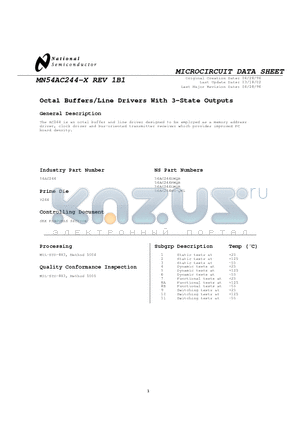 54AC244FMQB datasheet - Octal Buffers/Line Drivers With 3-State Outputs