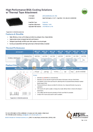 ATS-55400K-C1-R0 datasheet - High Performance X-CUT - Heat Sink, T412, BLACK-ANODIZED