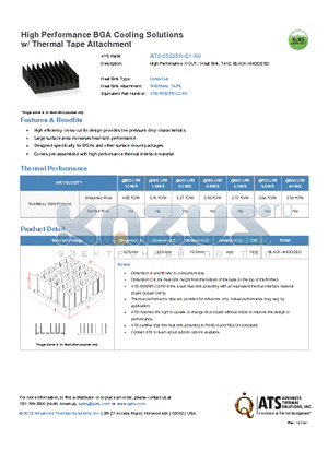 ATS-55325R-C1-R0 datasheet - High Performance X-CUT - Heat Sink, T412, BLACK-ANODIZED