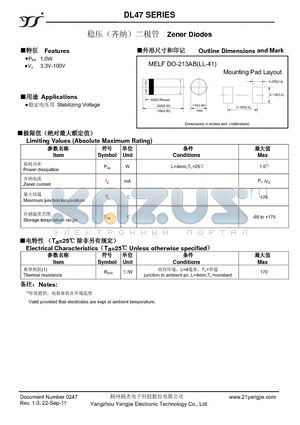 DL4735A datasheet - Zener Diodes