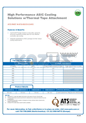 ATS-56005-C4-R0 datasheet - High Performance ASIC Cooling