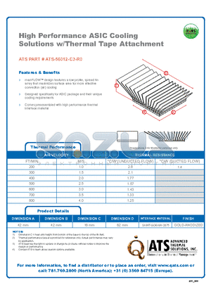 ATS-56012-C3-R0 datasheet - High Performance ASIC Cooling