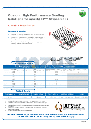 ATS-59008-C2-R0 datasheet - Custom High Performance Cooling