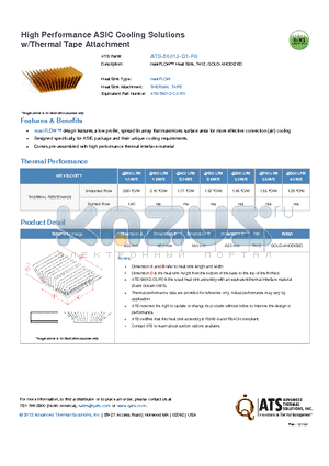 ATS-56012-C1-R0 datasheet - maxiFLOW Heat Sink, T412, GOLD-ANODIZED
