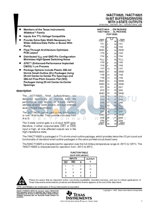 54ACT16825 datasheet - 18-BIT BUFFERS/DRIVERS WITH 3-STATE OUTPUTS