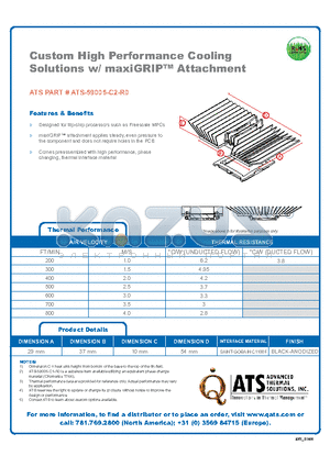 ATS-59005-C2-R0 datasheet - Custom High Performance Cooling