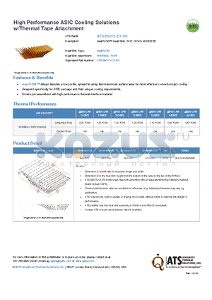 ATS-56013-C1-R0 datasheet - maxiFLOW Heat Sink, T412, GOLD-ANODIZED