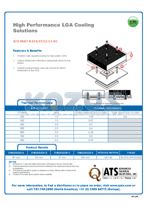 ATS-57003-C1-R0 datasheet - High Performance LGA Cooling