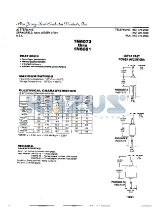 1N6081 datasheet - ULTRA FAST POWER RECTIFIERS