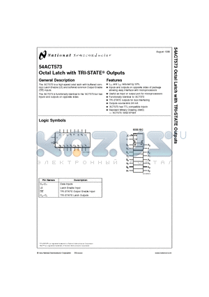 54ACT573F datasheet - Octal Latch with TRI-STATE Outputs