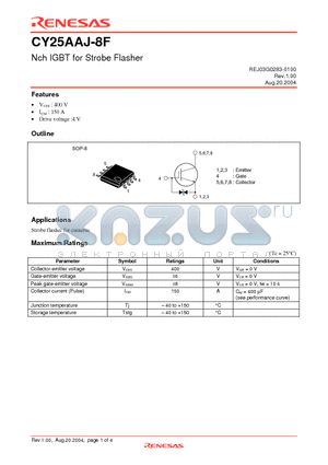 CY25AAJ-8F datasheet - Nch IGBT for Strobe Flasher