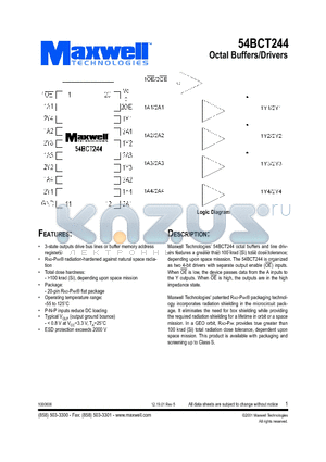 54BCT244RPFB datasheet - Octal Buffers/Drivers