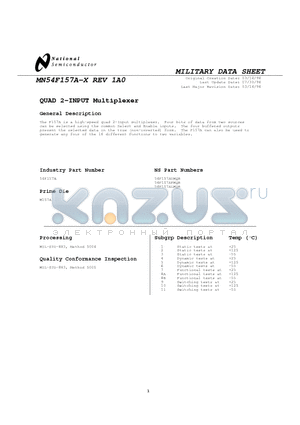 54F157 datasheet - QUAD 2-INPUT Multiplexer