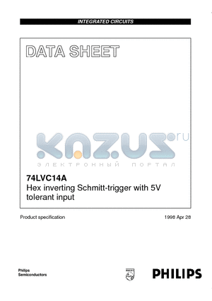 74LVC14ADB datasheet - Hex inverting Schmitt-trigger with 5V tolerant input