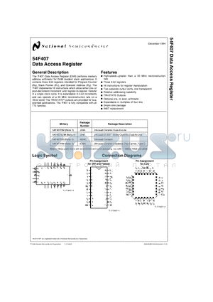 54F407 datasheet - DATA ACCESS REGISTER