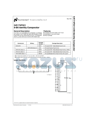 54F521DM datasheet - 8-Bit Identity Comparator