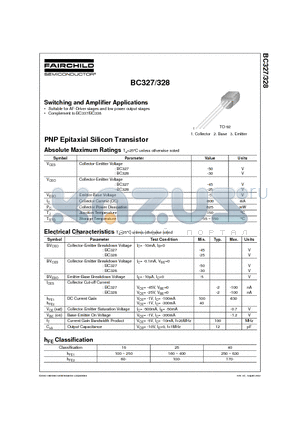 BC32725 datasheet - PNP EPITAXIAL SILICON TRANSISTOR