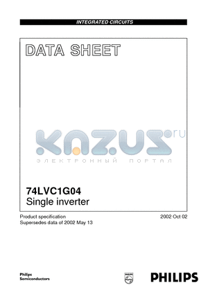 74LVC1G04 datasheet - Single inverter