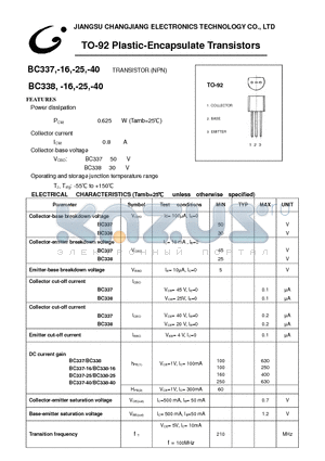 BC337-16 datasheet - TO-92 Plastic-Encapsulate Transistors