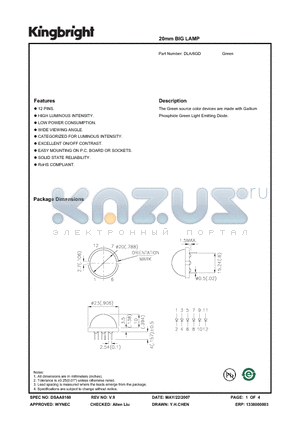 DLA/6GD datasheet - 20mm BIG LAMP