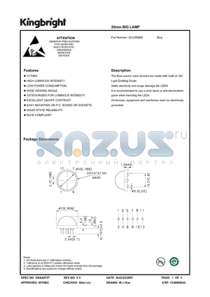 DLC-6MBD datasheet - 20mm BIG LAMP